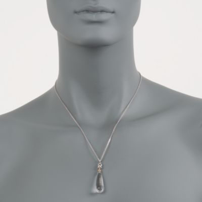 20.00 Carat Rock Crystal Necklace in Two-Tone. 18" &mdash; Alt Image 2