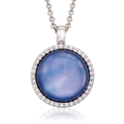 Roberto Coin Triplet Necklace With Diamonds in 18kt White Gold. 18" &mdash; Alt Image 1