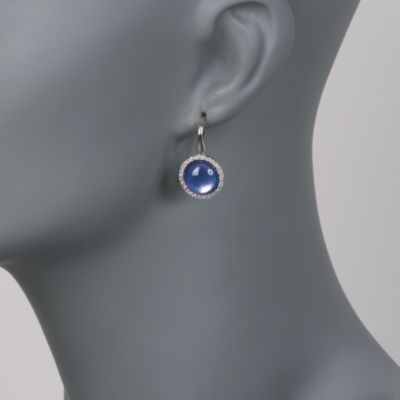 Roberto Coin Triplet Drop Earrings With Diamonds in 18kt White Gold &mdash; Alt Image 2