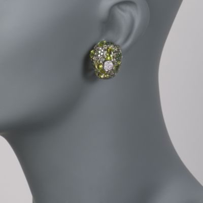 Roberto Coin 15.65 ct. t.w. Multi-Gem Half-Hoop Earrings in 18kt White Gold &mdash; Alt Image 2