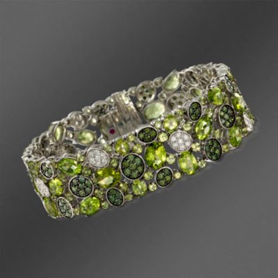 Roberto Coin 37.97 ct. t.w. Multi-Gem Bracelet in 18kt White Gold. 7" &mdash; Alt Image 1
