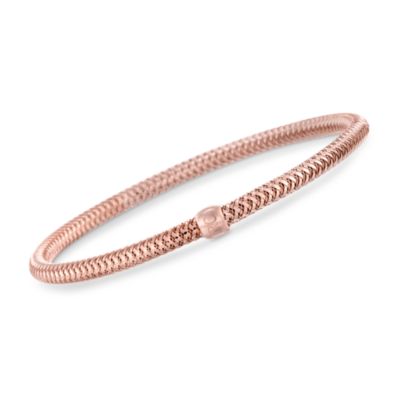 Roberto Coin "Primavera" 18kt Rose Gold Mesh Bangle Bracelet. 7" &mdash; Alt Image 1
