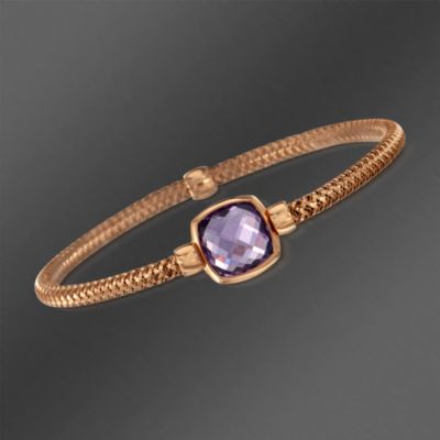 Roberto Coin 6.00 Carat Amethyst  "Primavera" Bangle Bracelet in 18kt Rose Gold. 7" &mdash; Alt Image 1
