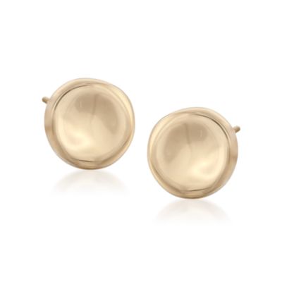 Roberto Coin 18kt Yellow Gold Round Button Earrings &mdash; Alt Image 1