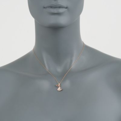 .13 ct. t.w. Diamond Butterfly Necklace in 14kt Rose Gold &mdash; Alt Image 2