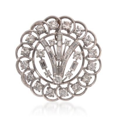 C. 1960 Vintage 5.75 ct. t.w. Diamond Pin Pendant in Platinum &mdash; Alt Image 1