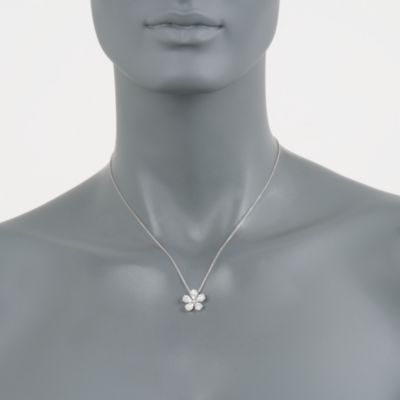 Simon G. 1.10 ct. t.w. Floral Diamond Pendant Necklace in 18kt White Gold. 18" &mdash; Alt Image 2