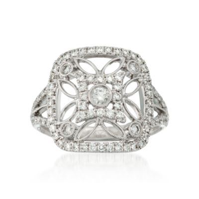 Simon G. .82 ct. t.w. Diamond Ring in 18kt White Gold &mdash; Alt Image 1