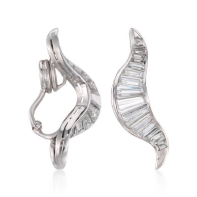 C. 1950 2.00 ct. t.w. Diamond Earrings in Platinum &mdash; Alt Image 3