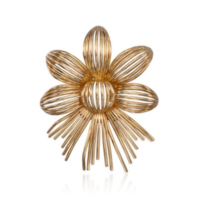 C. 1970 Tiffany Jewelry 14kt Yellow Gold Floral Pin &mdash; Alt Image 1