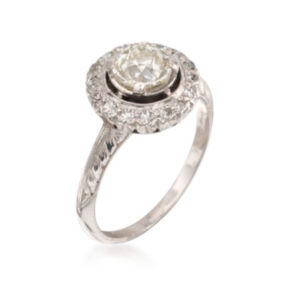 C. 1950 Vintage 1.32 ct. t.w. Diamond Ring in Platinum. Size 6.5 &mdash; Alt Image 3