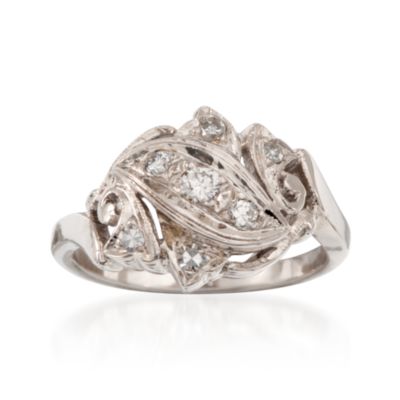 C. 1960 Vintage .20 ct. t.w. Diamond Ring in 14kt White Gold. Size 5.75 &mdash; Alt Image 1