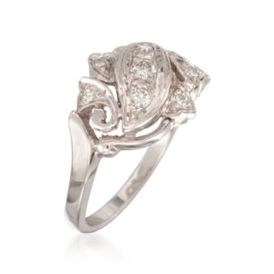 C. 1960 Vintage .20 ct. t.w. Diamond Ring in 14kt White Gold. Size 5.75 &mdash; Alt Image 3