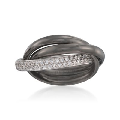 .92 ct. t.w. CZ Rolling Ring in Sterling Silver &mdash; Alt Image 1