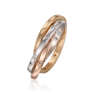 .20 ct. t.w. CZ Tri-Colored Rolling Ring &mdash; Alt Image 3