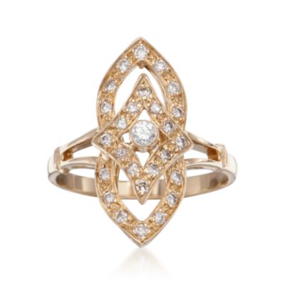 C. 1980 Vintage .26 ct. t.w. Diamond Ring in 14kt Yellow Gold. Size 6.25 &mdash; Alt Image 1