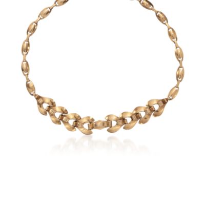 C. 1940 Vintage Tiffany Jewelry 14kt Yellow Gold Fancy Link Necklace. 16" &mdash; Alt Image 1