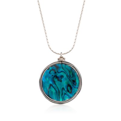 Abalone Shell Pendant Necklace in Sterling Silver &mdash; Alt Image 1