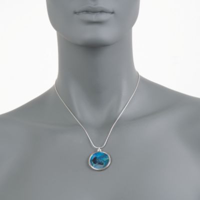 Abalone Shell Pendant Necklace in Sterling Silver &mdash; Alt Image 2