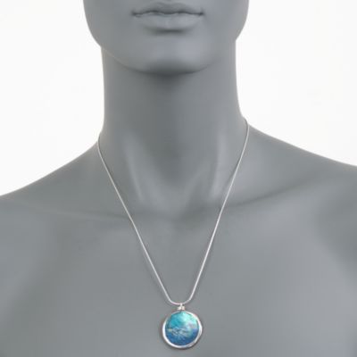 Abalone Shell Pendant Necklace in Sterling Silver &mdash; Alt Image 3