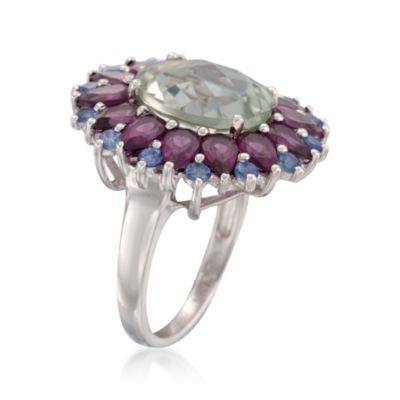 8.20 ct. t.w. Multi-Gemstone Ring in Sterling Silver &mdash; Alt Image 3