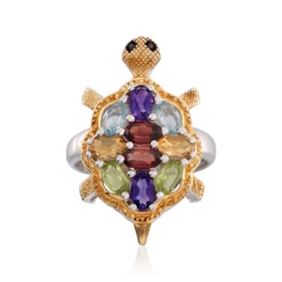 2.90 ct. t.w. Multi-Gem Turtle Ring in Two-Tone &mdash; Alt Image 1