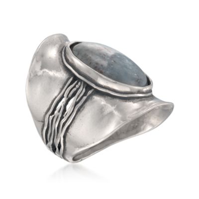 Kyanite Shield Ring in Sterling Silver &mdash; Alt Image 3