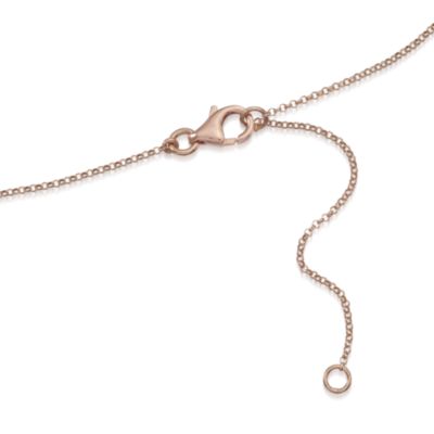 8.50 Carat Rose De France Amethyst and .26 ct. t.w. Diamond Drop Necklace in 14kt Rose Gold &mdash; Alt Image 3