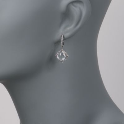 8.00 ct. t.w. White Topaz and .92 ct. t.w. Diamond Drop Earrings in 14kt White Gold &mdash; Alt Image 2