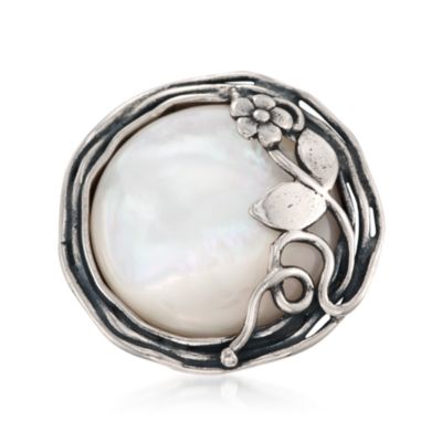 Mother-Of-Pearl Ring in Sterling Silver &mdash; Alt Image 1