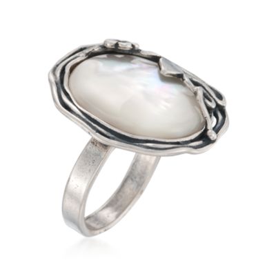 Mother-Of-Pearl Ring in Sterling Silver &mdash; Alt Image 3