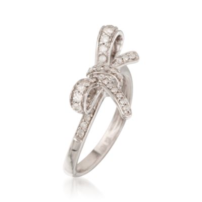 .35 ct. t.w. Diamond Bow Ring in Sterling Silver &mdash; Alt Image 3
