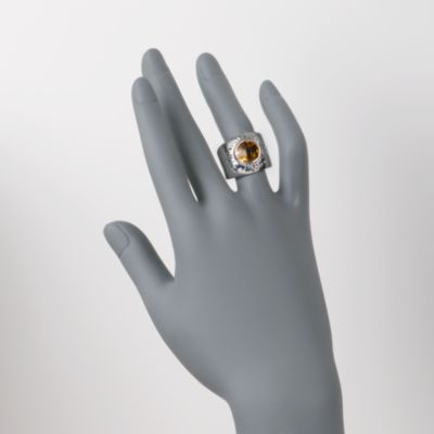 Italian 3.90 Carat Citrine Ring in Sterling Silver &mdash; Alt Image 2