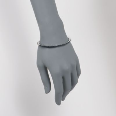 5.25 ct. t.w. Blue Sapphire Bangle Bracelet in Sterling Silver. 7" &mdash; Alt Image 2