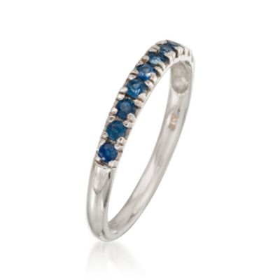 .50 ct. t.w. Blue Sapphire Band Ring in Sterling Silver &mdash; Alt Image 3