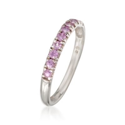 .50 ct. t.w. Pink Sapphire Band Ring in Sterling Silver &mdash; Alt Image 3