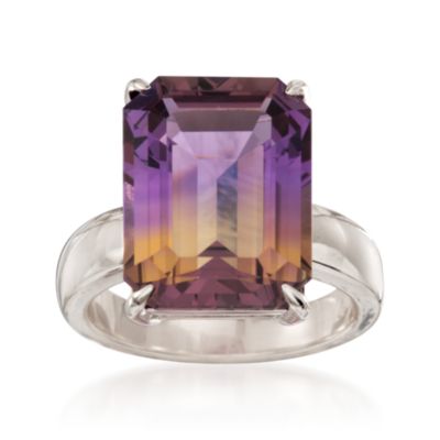 9.80 Carat Ametrine Ring in Sterling Silver &mdash; Alt Image 1