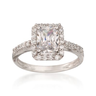 1.75 ct. t.w. CZ Ring in 14kt White Gold &mdash; Alt Image 1