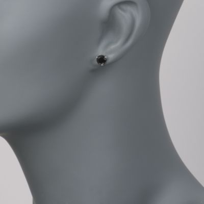 2.00 ct. t.w. Black CZ Earrings in 14kt White Gold &mdash; Alt Image 2
