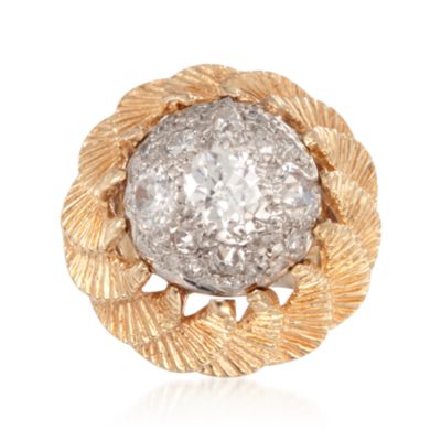 C. 1950 Vintage 2.00 ct. t.w.  Diamond Ring in 14kt Yellow Gold. Size 5 &mdash; Alt Image 1