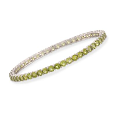 15.00 ct. t.w. Peridot Stackable Bracelet in Sterling Silver. 7" &mdash; Alt Image 1