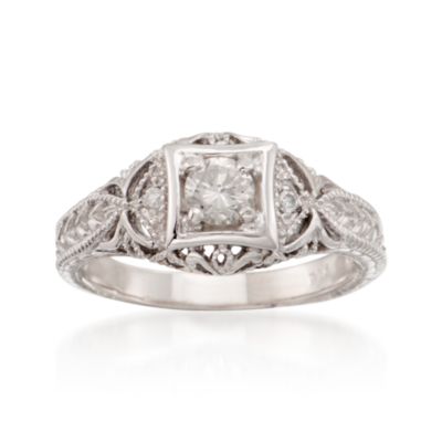 .50 ct. t.w. Antique-Style Diamond Ring in Platinum &mdash; Alt Image 1