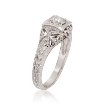 .50 ct. t.w. Antique-Style Diamond Ring in Platinum &mdash; Alt Image 3
