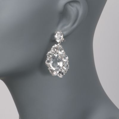 Rock Crystal and .25 ct. t.w. Diamond Drop Earrings in Sterling Silver &mdash; Alt Image 2
