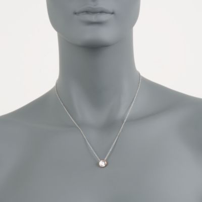 2.00 Carat CZ Pendant Necklace in Two-Tone &mdash; Alt Image 2