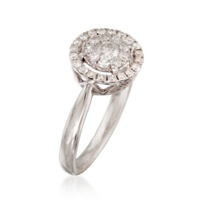.65 ct. t.w. Diamond Cluster Ring in 14kt White Gold &mdash; Alt Image 3