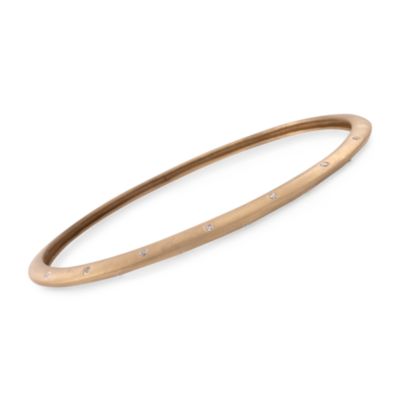 Burnish-Set .40 ct. t.w. Diamond Bangle Bracelet in 14kt Yellow Gold. 7" &mdash; Alt Image 1