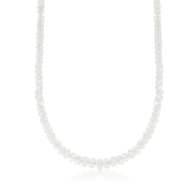 Moonstone Bead Necklace in 14kt Yellow Gold. 18" &mdash; Alt Image 1