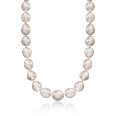 10-14mm Cultured South Sea Pearl Necklace in 14kt Yellow Gold. 18" &mdash; Alt Image 1