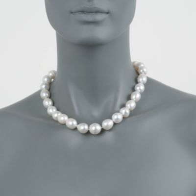 10-14mm Cultured South Sea Pearl Necklace in 14kt Yellow Gold. 18" &mdash; Alt Image 2